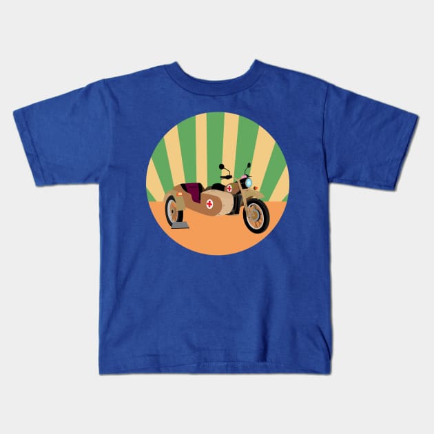 Motorcycle Old Timer Kids T-Shirt by momomoma